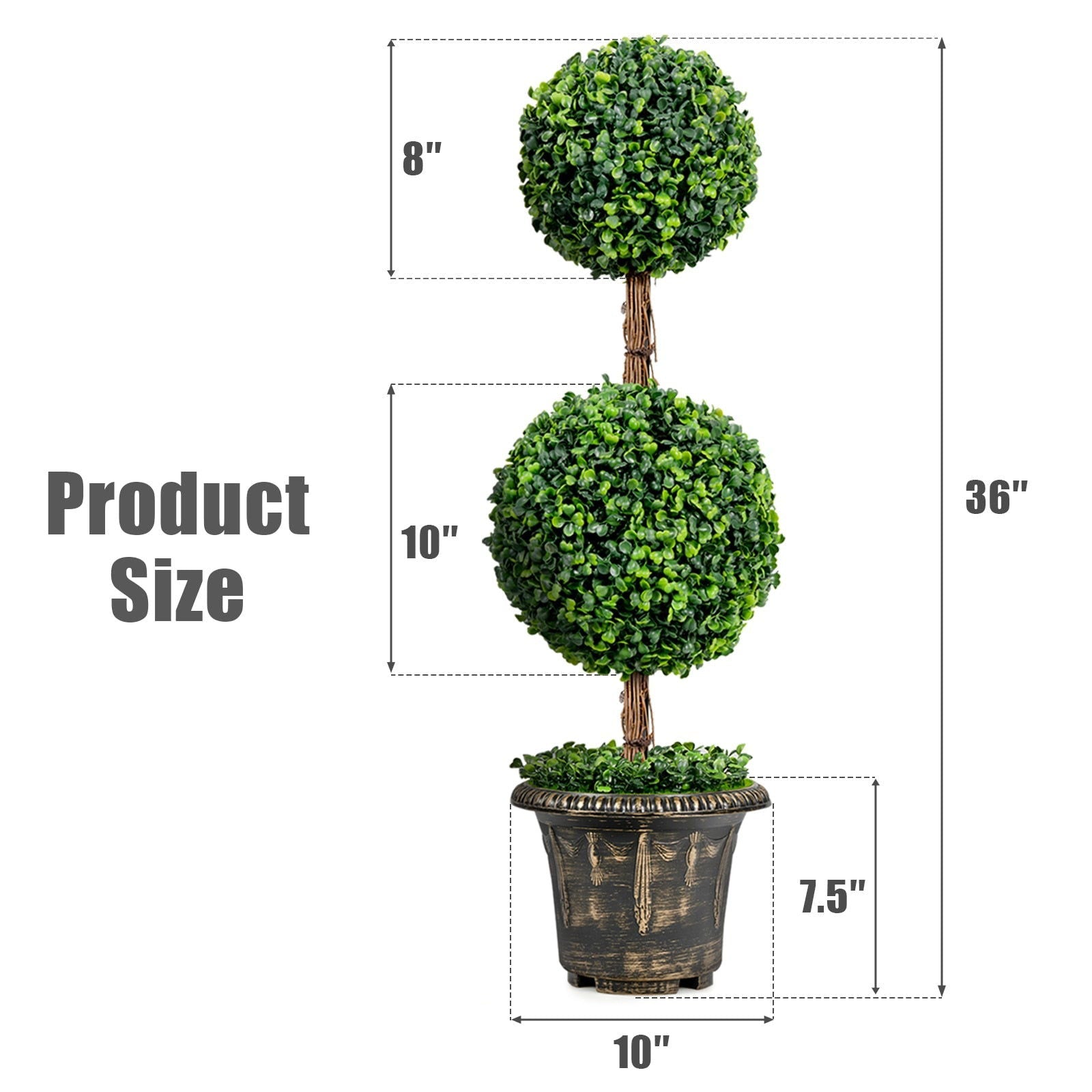 Artificial Topiary Double Ball Tree - Graceland Home and Living -  