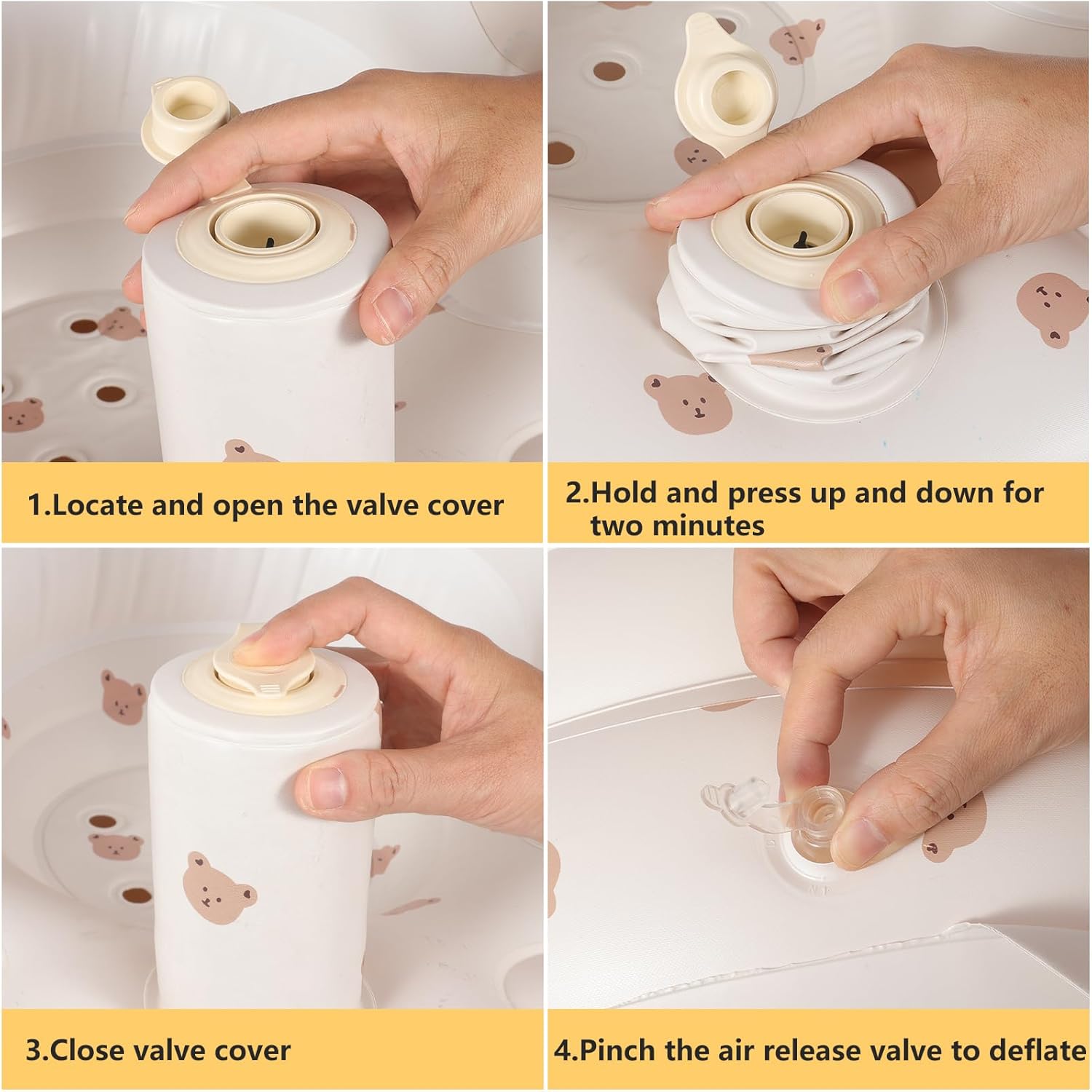 Baby Inflatable Seat with Tray for Babies 3-36 Months, Built in Air Pump, Baby Support Seat Summer Toddler Chair for Sitting Up, Baby Shower Chair Floor Seater, Infant Back Support Sofa - Graceland Home and Living -  