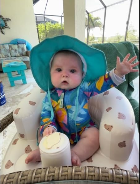 Baby Inflatable Seat with Tray for Babies 3-36 Months, Built in Air Pump, Baby Support Seat Summer Toddler Chair for Sitting Up, Baby Shower Chair Floor Seater, Infant Back Support Sofa - Graceland Home and Living -  