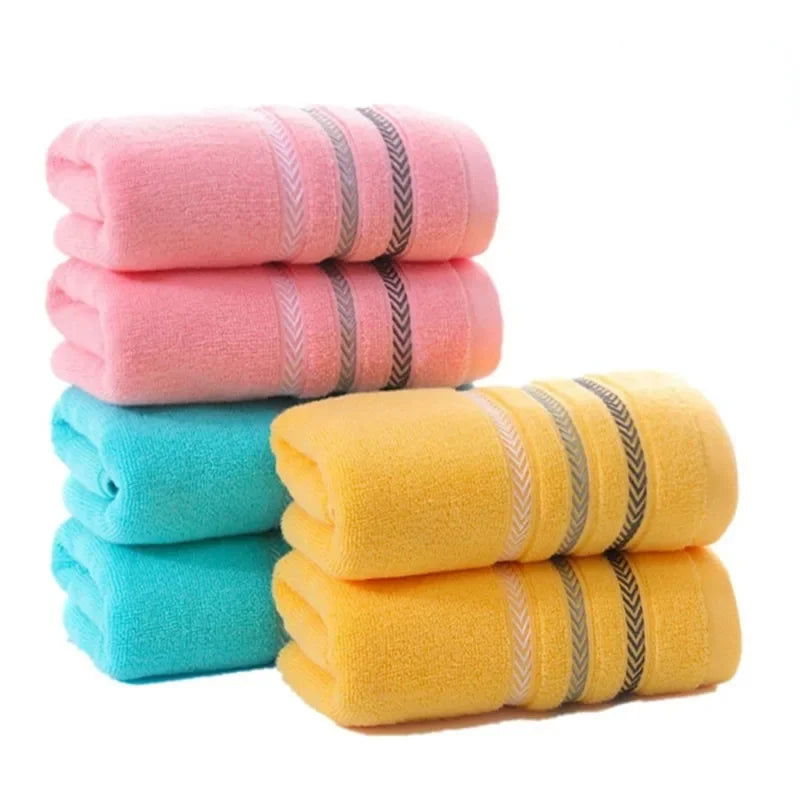 Bath Towel Absorbent Adult Bath Towels Solid Color Soft Face Hand Shower Towel - Graceland Home and Living -  