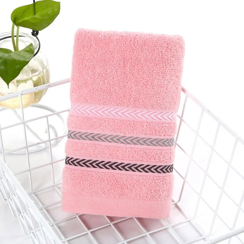 Bath Towel Absorbent Adult Bath Towels Solid Color Soft Face Hand Shower Towel - Graceland Home and Living -  