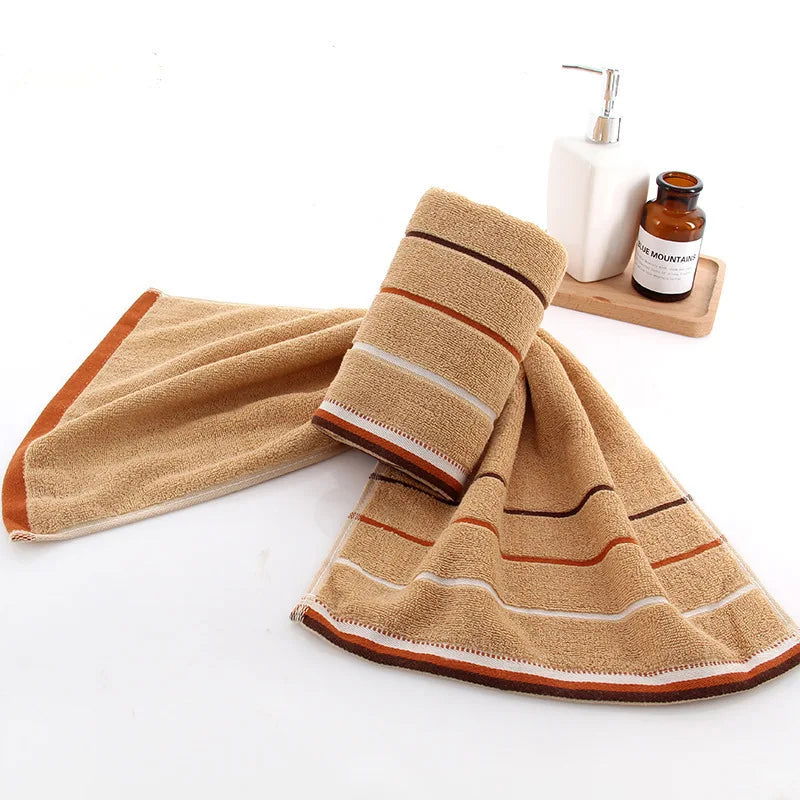 Bath Towel Absorbent Adult Bath Towels Solid Color Soft Face Hand Shower Towel - Graceland Home and Living -  - #tag1#