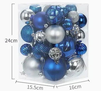 Blue High Gloss Painted Christmas Balls - Graceland Home and Living -  