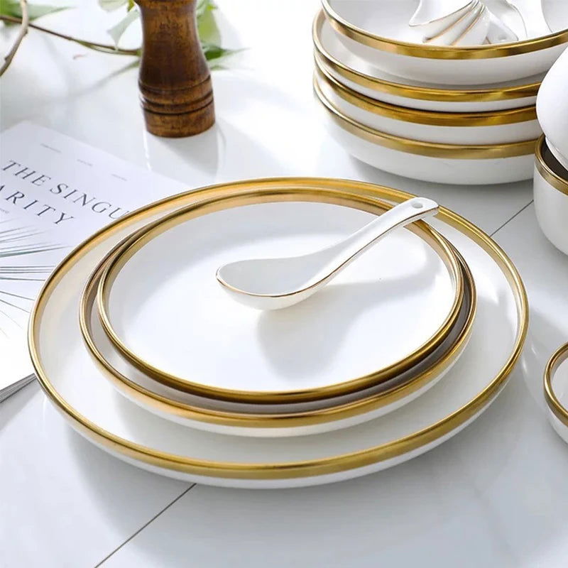 Ceramic Dining Set - Complete Tableware with Full Plates, - Graceland Home and Living -  