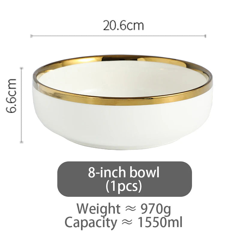 Ceramic Dining Set - Complete Tableware with Full Plates, - Graceland Home and Living -  