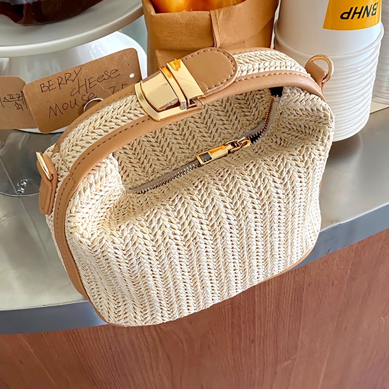 Chic Straw Woven Crossbody Bag for Women - Graceland Home and Living -  