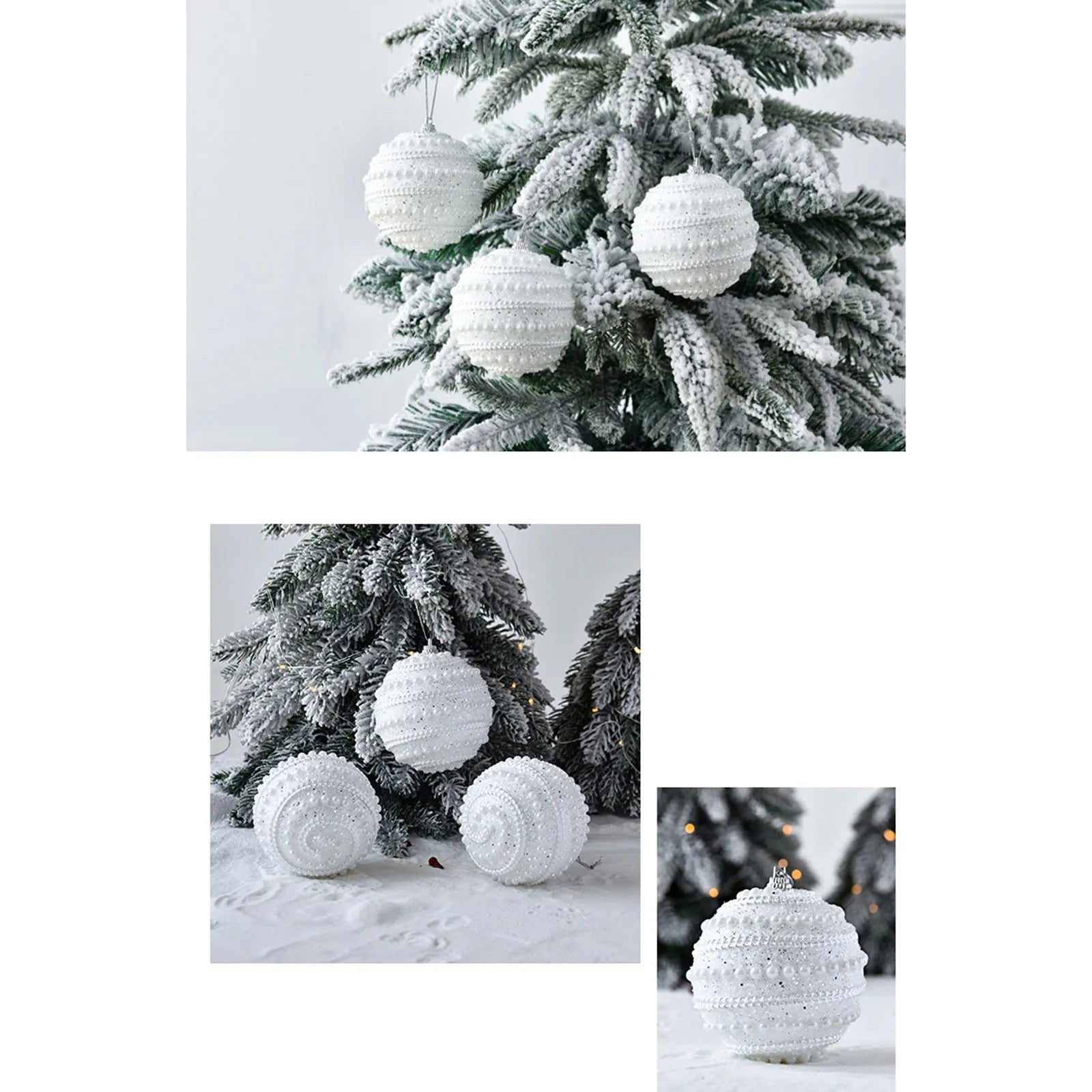Christmas Decorative Foam Ball Spherical Christmas Tree Pendant - Graceland Home and Living -  