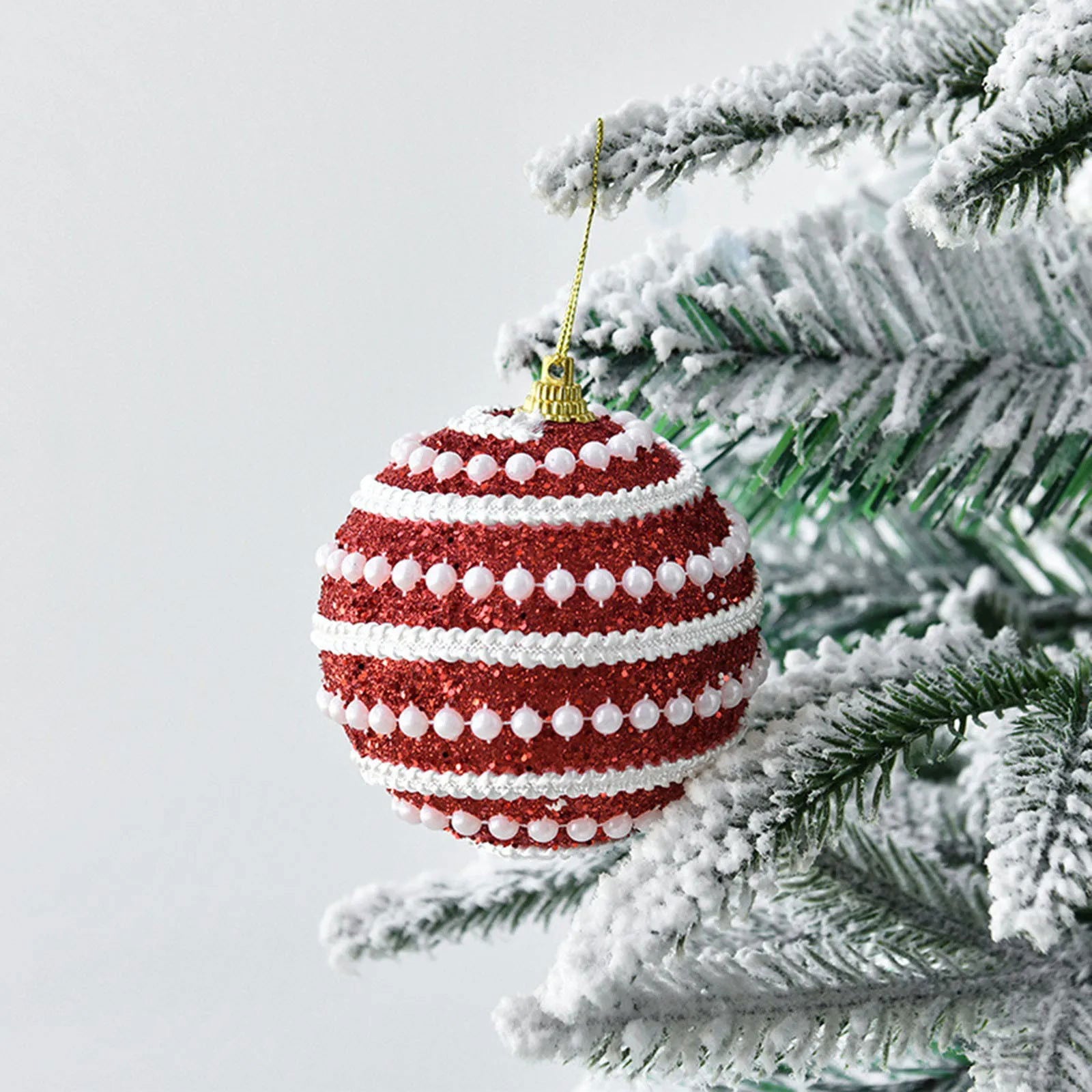 Christmas Decorative Foam Ball Spherical Christmas Tree Pendant - Graceland Home and Living -  