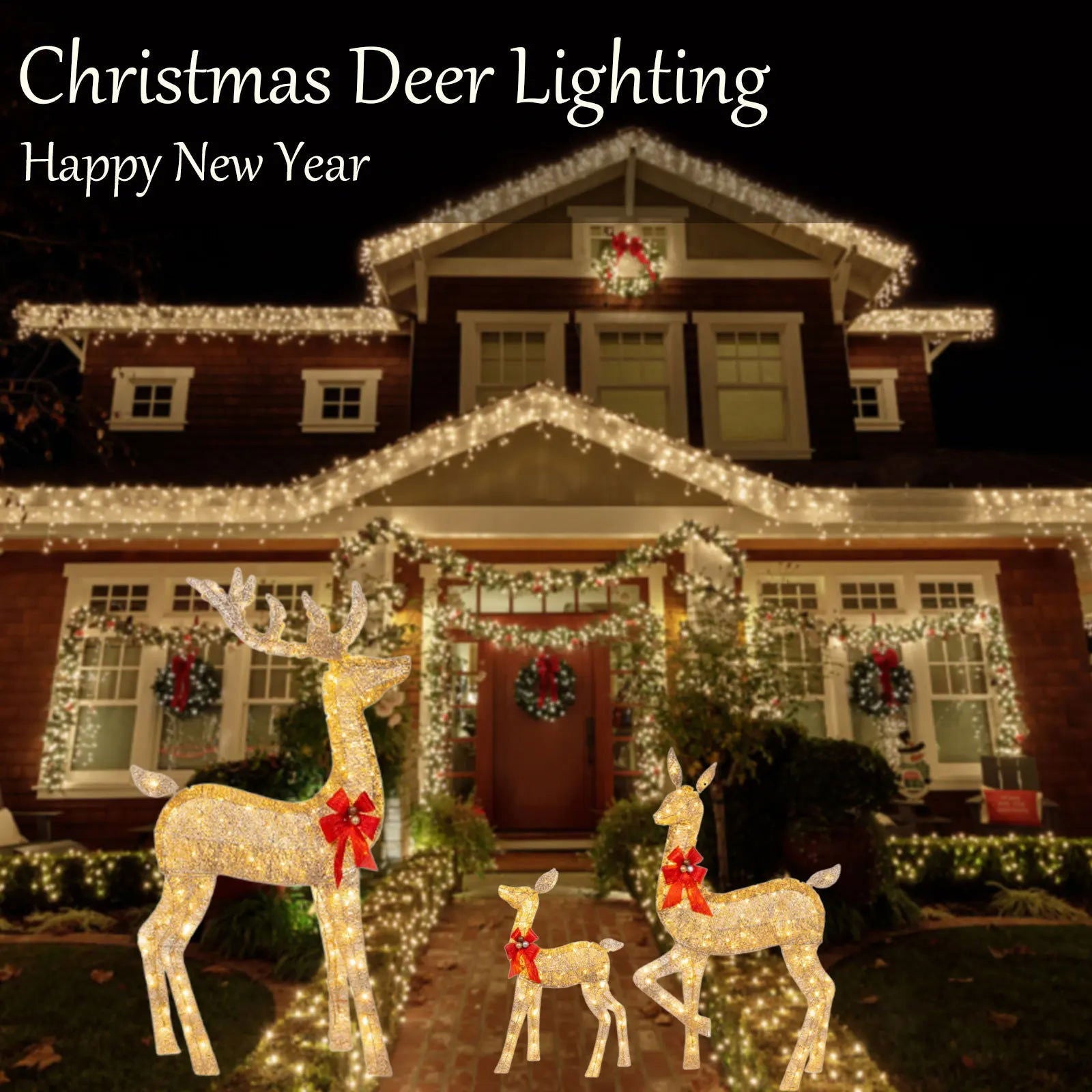 Christmas Deer Lighting - Graceland Home and Living -  
