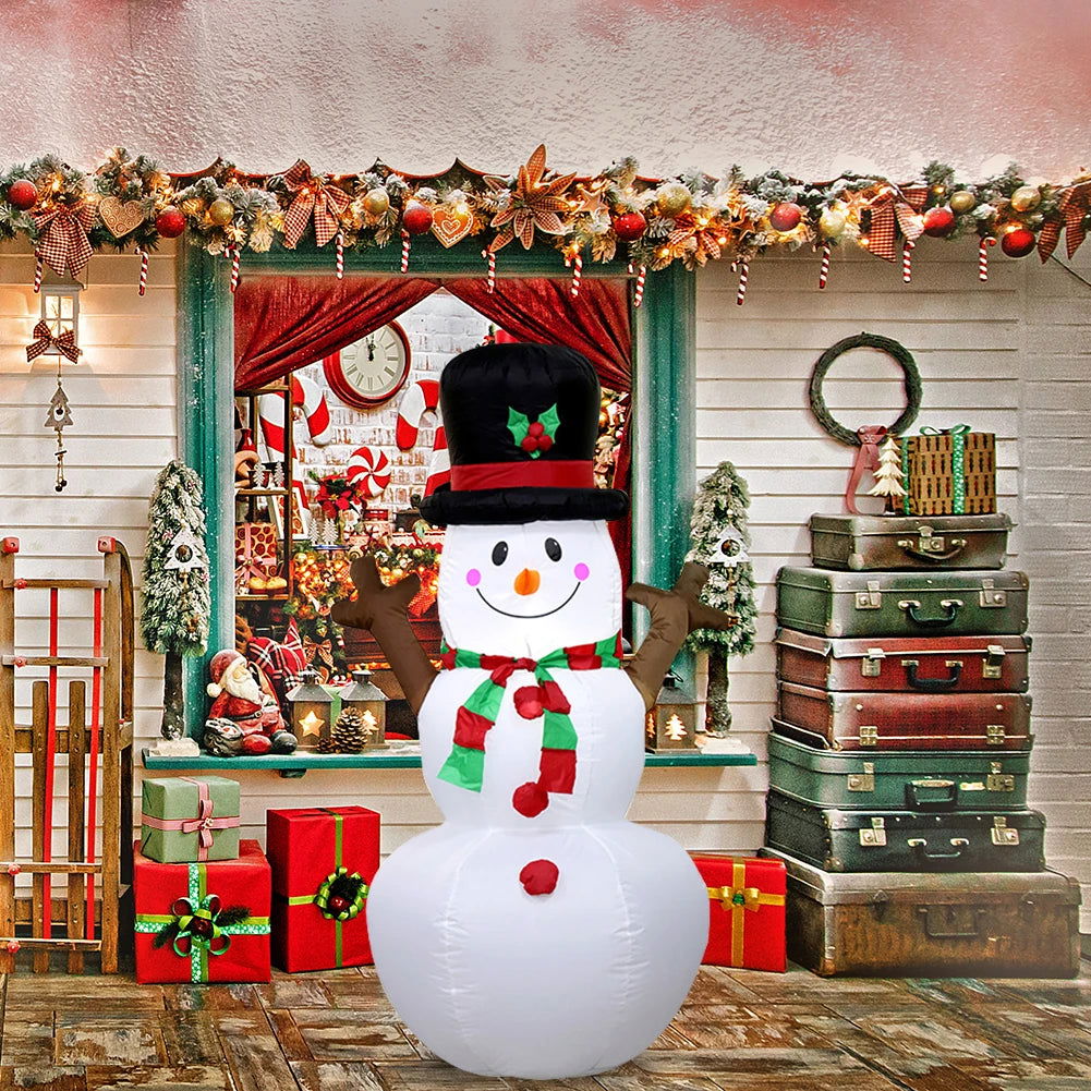 Christmas Inflatable Illuminated Snowman Ornament with LED Light - Graceland Home and Living -  