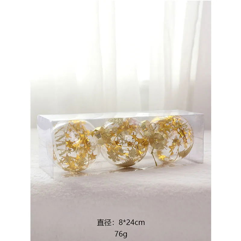 Christmas Tree Transparent Plastic Crystal Ball - Graceland Home and Living -  