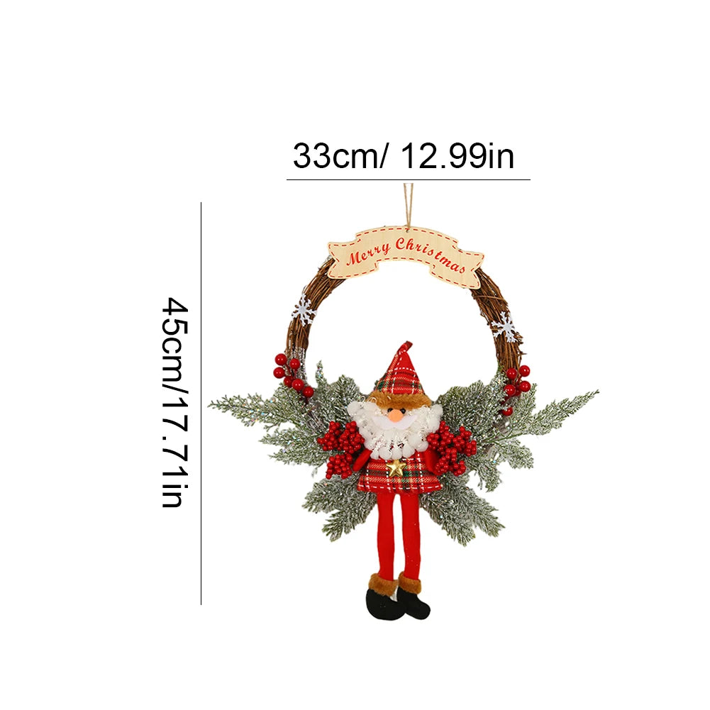 Christmas Tree Wreath Red Berry and Cardinal Bird Christmas Decoration - Graceland Home and Living -  