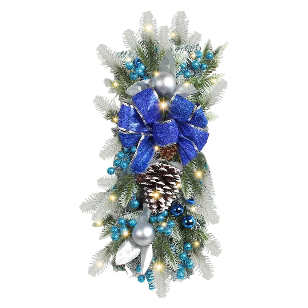 Christmas Wreath Atmosphere Decorative wreath With LED Lights - Graceland Home and Living -  