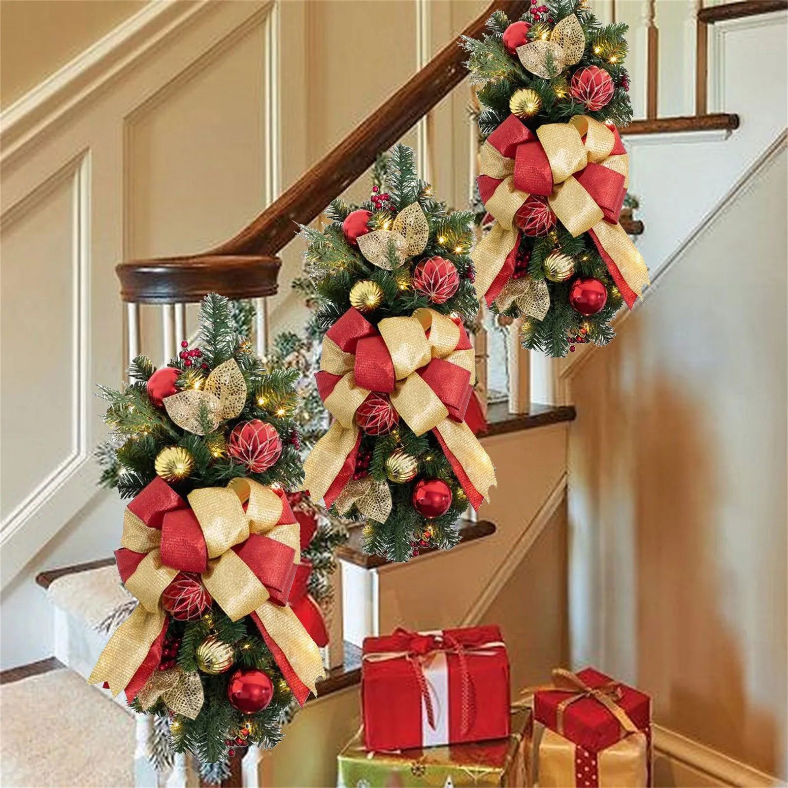 Cordless Pre-lit Stairs Decoration - Graceland Home and Living -  
