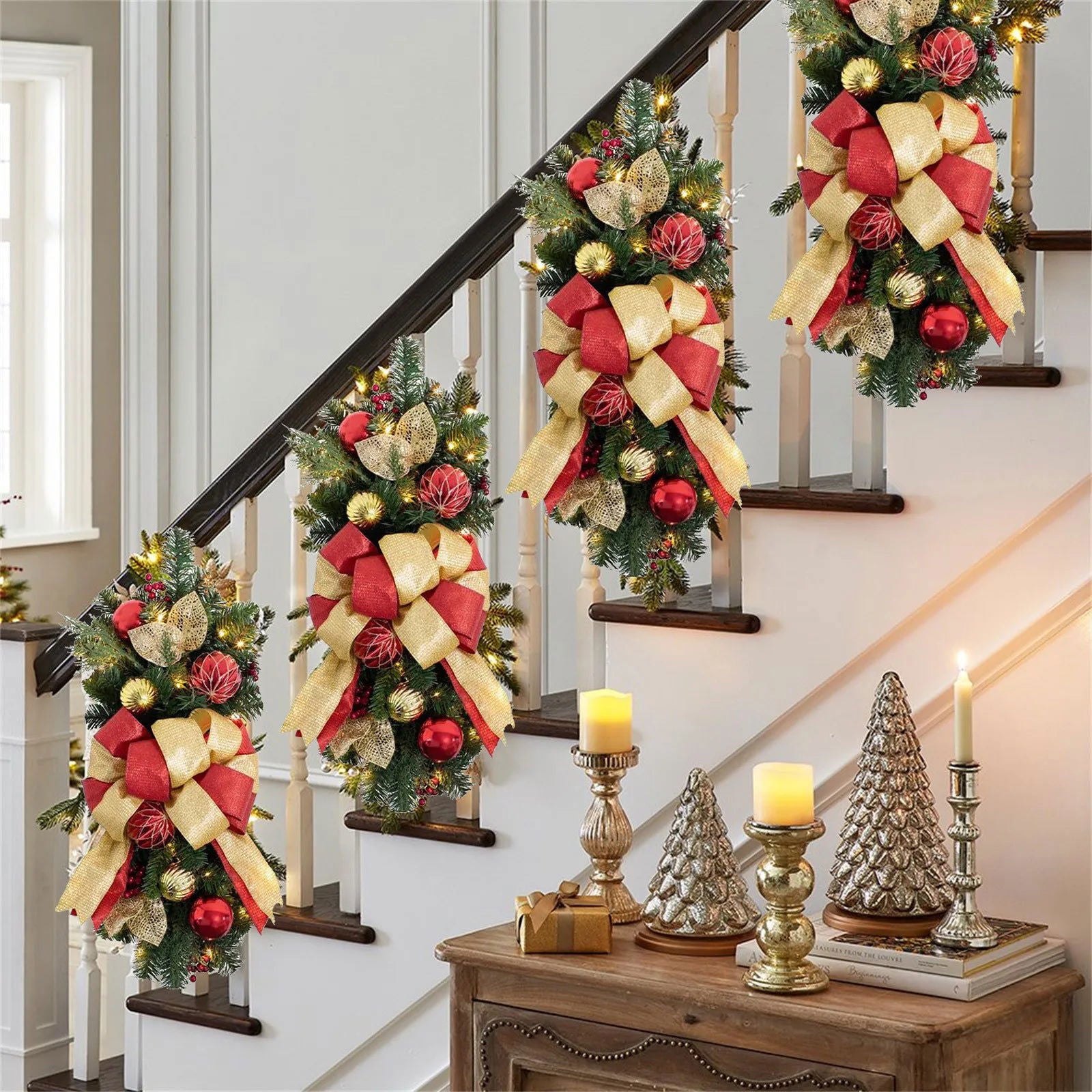 Cordless Pre-lit Stairs Decoration - Graceland Home and Living -  