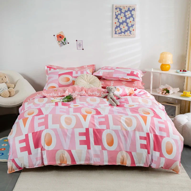 Cute Duvet Cover Pillow Case Bed Sheet - Graceland Home and Living -  