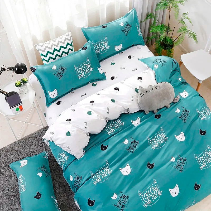Cute Duvet Cover Pillow Case Bed Sheet - Graceland Home and Living -  