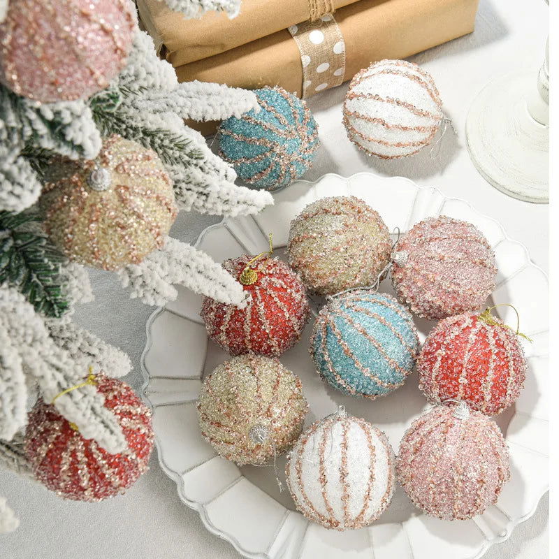 Decorative Christmas Tree Hanging  Color Balls- 8cm - Graceland Home and Living -  