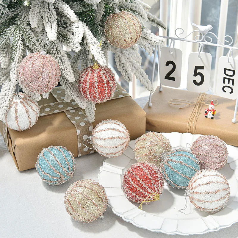 Decorative Christmas Tree Hanging  Color Balls- 8cm - Graceland Home and Living -  