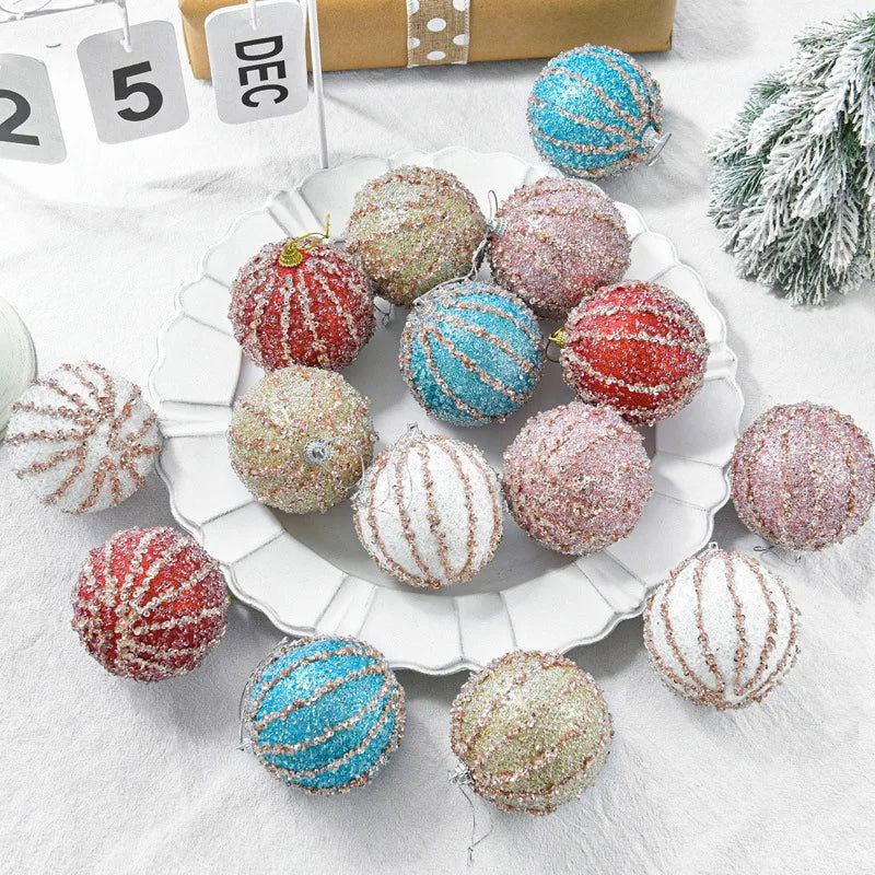 Decorative Christmas Tree Hanging  Color Balls- 8cm - Graceland Home and Living -  