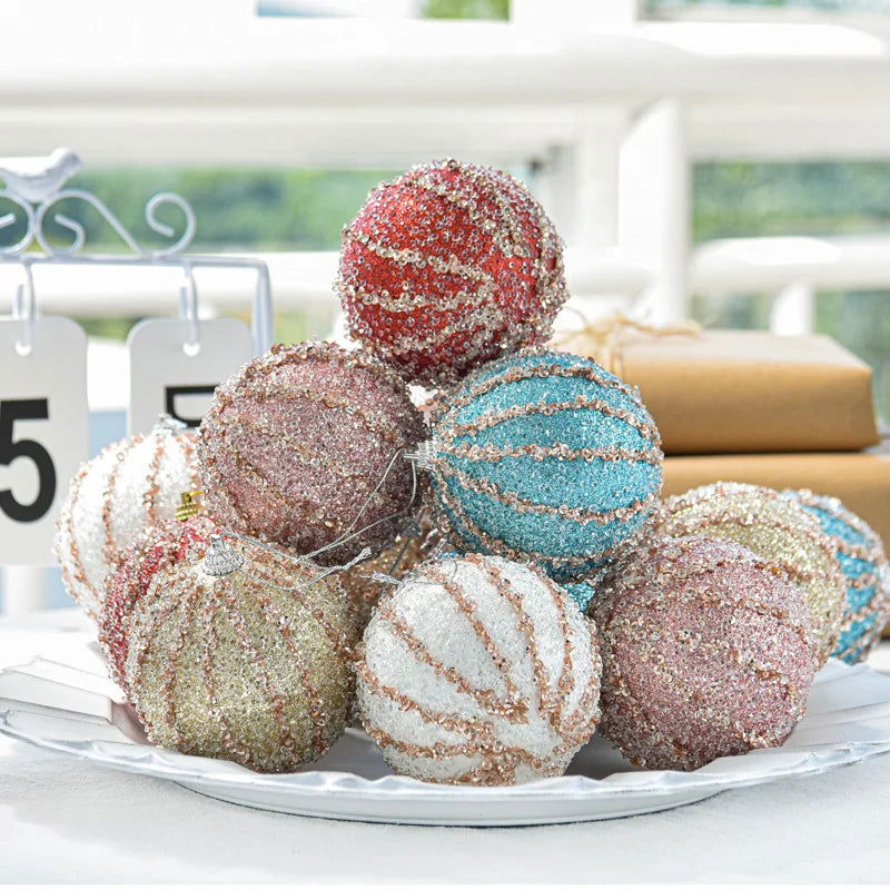 Decorative Christmas Tree Hanging  Color Balls- 8cm - Graceland Home and Living -  
