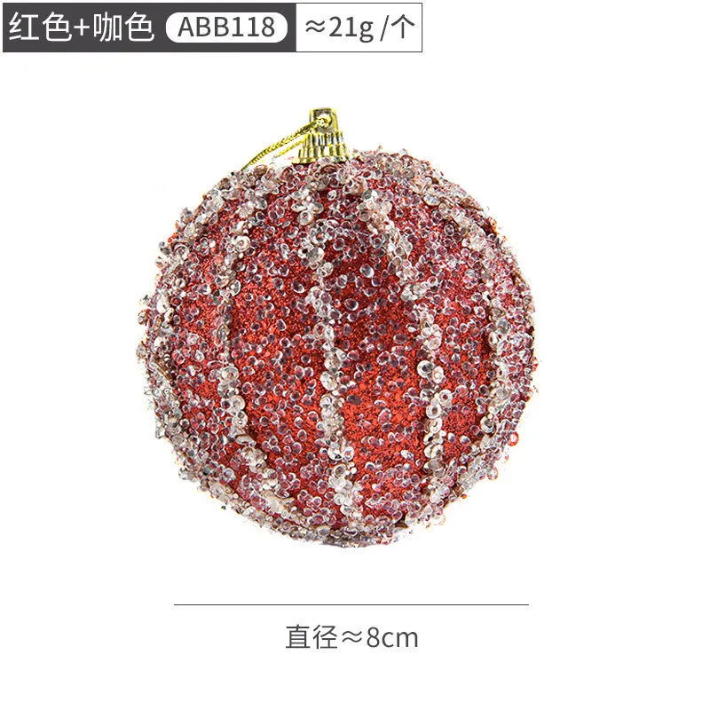 Decorative Christmas Tree Hanging  Color Balls- 8cm - Graceland Home and Living -  