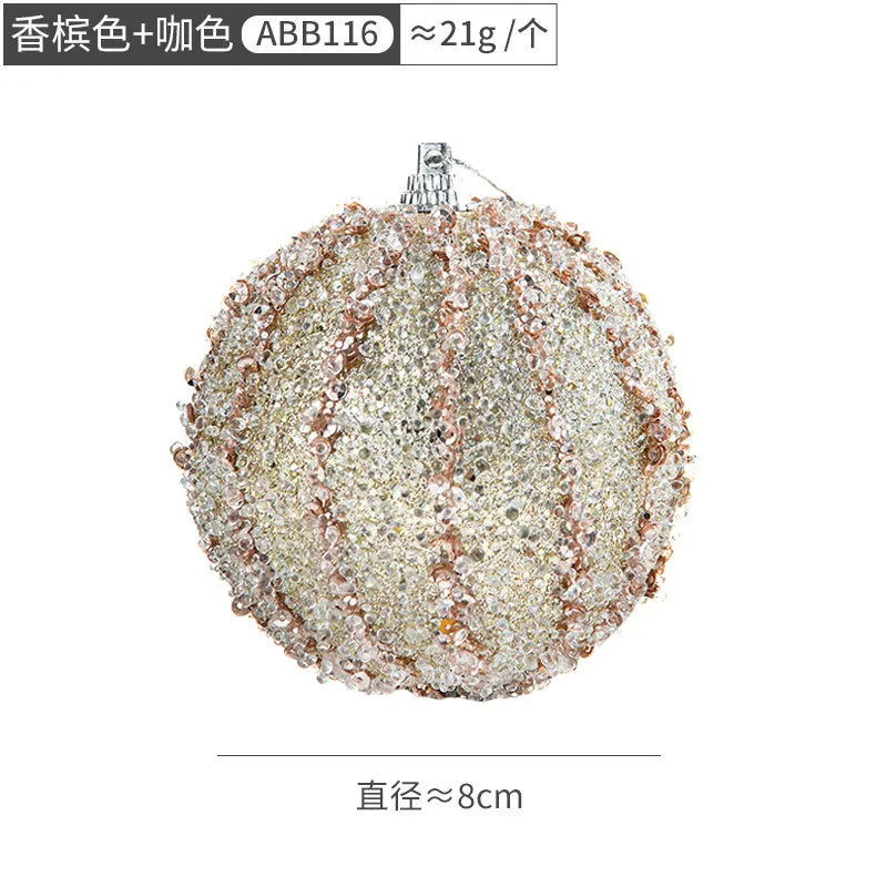 Decorative Christmas Tree Hanging  Color Balls- 8cm - Graceland Home and Living -  