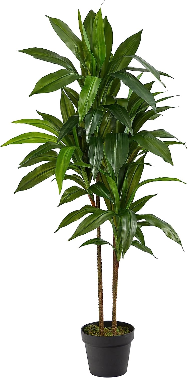 Decorative Dracaena Silk Plant, 43-Inch, Green with 64 leaves - Graceland Home and Living -  