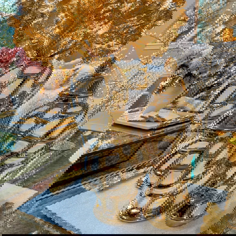 Elegant White Golden Ceramic Vase - Modern Jar Design - Graceland Home and Living -  