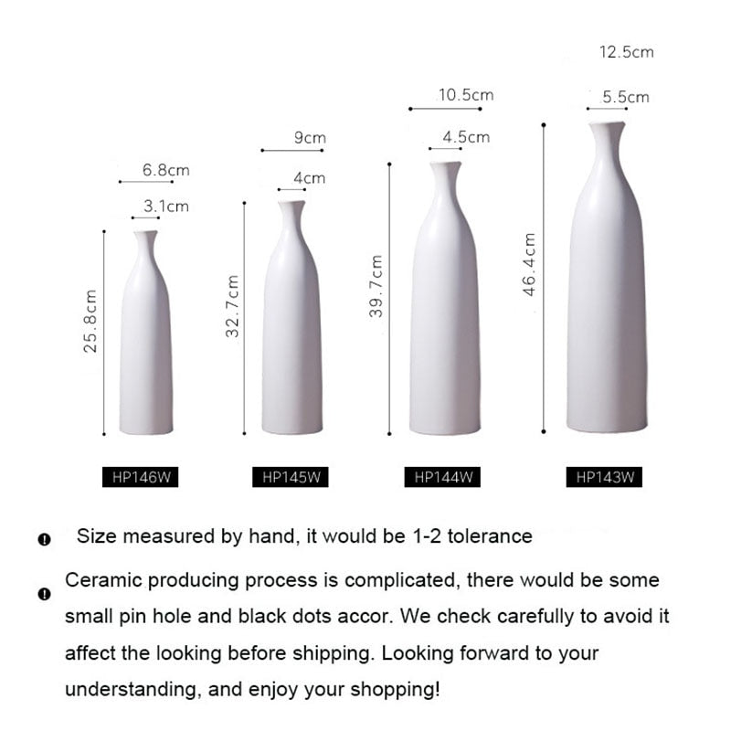 Elegant black or white classic vases - Graceland Home and Living -  