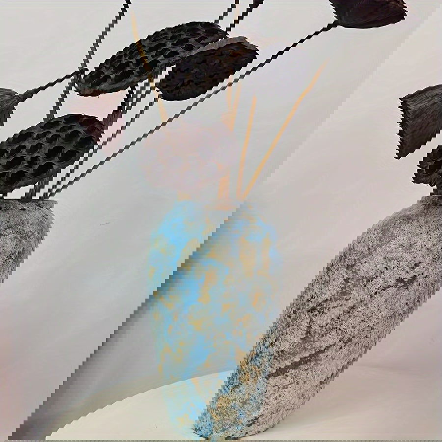 Exquisite Retro Bohemian Ceramic Vase - Handcrafted Two-Tone Flower Vase - Graceland Home and Living -  