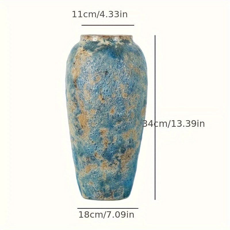 Exquisite Retro Bohemian Ceramic Vase - Handcrafted Two-Tone Flower Vase - Graceland Home and Living -  