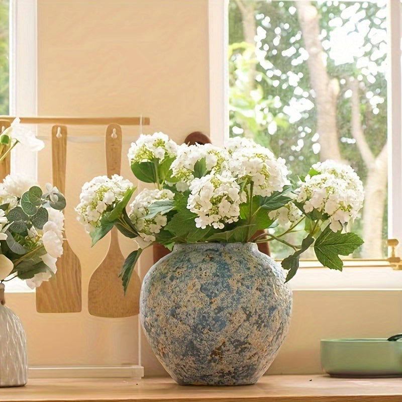 Exquisite Retro Bohemian Ceramic Vase - Handcrafted Two-Tone Flower Vase - Graceland Home and Living -  