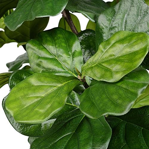 Faux Fiddle Leaf Fig Tree 4ft Tall  with 39 Large Fiddle Leaves - Graceland Home and Living -  