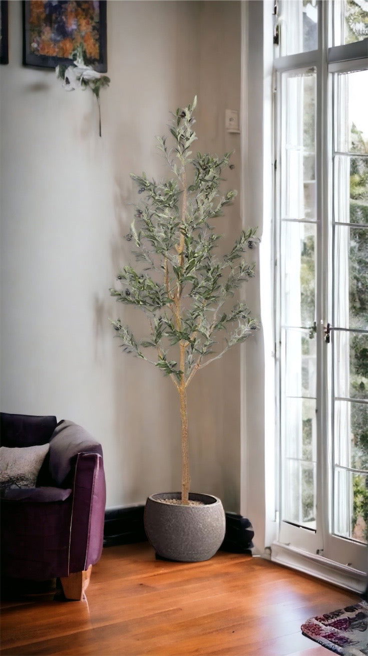 Faux Olive Tree Plant Detachable Fake Tree Indoor Decoration - Graceland Home and Living -  