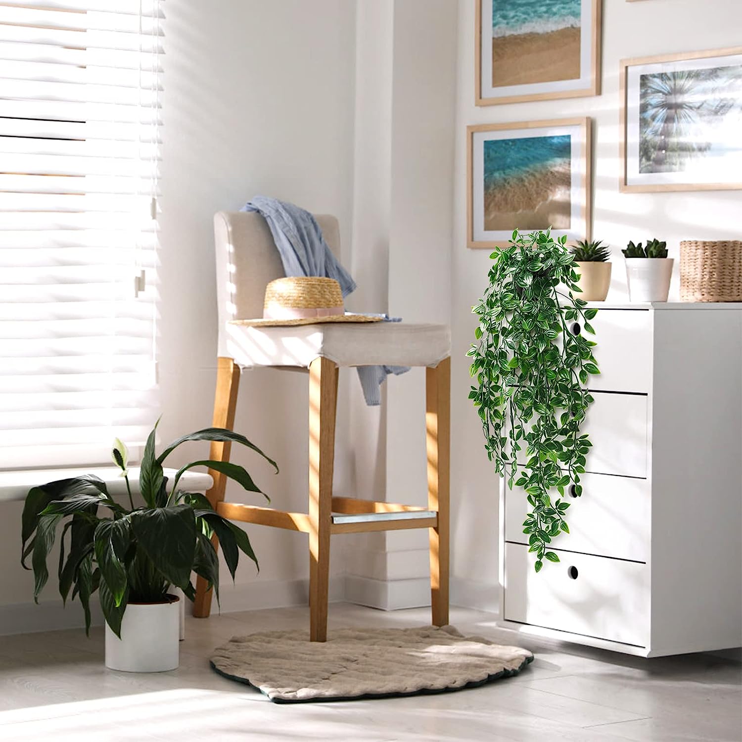 Graceland  2 Pack Artificial Hanging Potted Plants Wall Decor - Graceland Home and Living -  