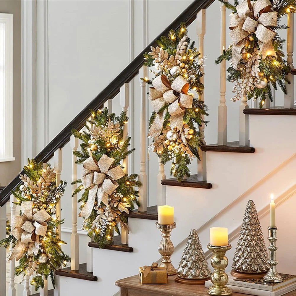 Hanging Stairs Garland Christmas Swag Door Wreath Pendants - Graceland Home and Living -  