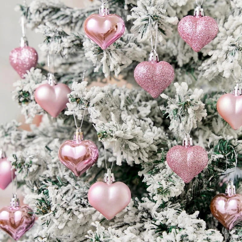 Heart Ball Pendant  Decorations for Christmas Tree - Graceland Home and Living -  