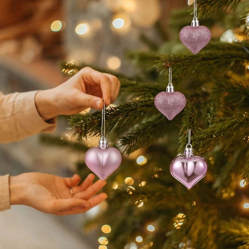 Heart Ball Pendant  Decorations for Christmas Tree - Graceland Home and Living -  