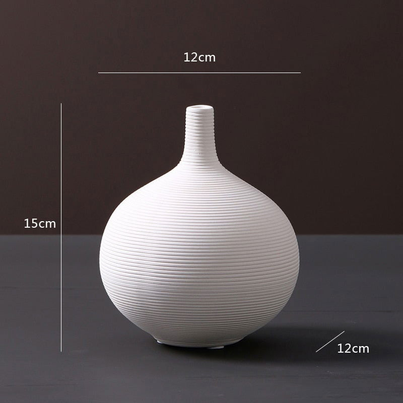 Japanese Style Ceramic Vase. For Modern Home Decoration - Graceland Home and Living -  