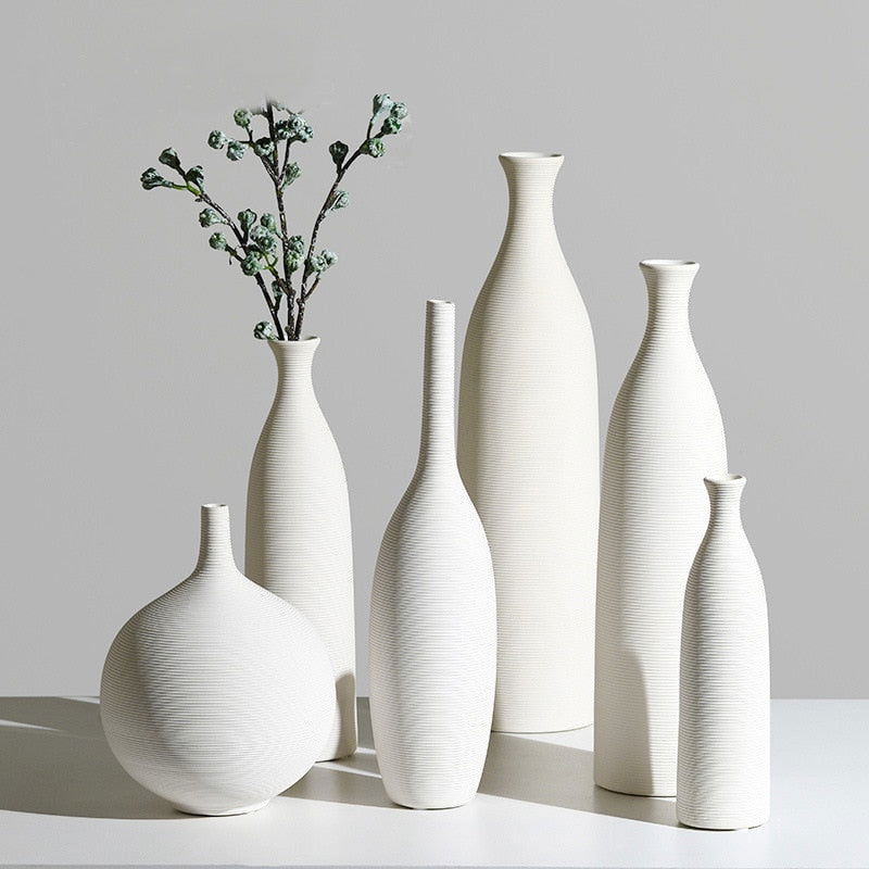 Japanese Style Ceramic Vase. For Modern Home Decoration - Graceland Home and Living -  
