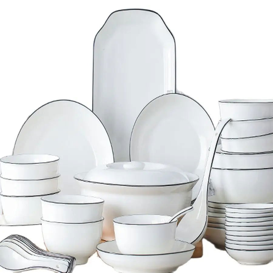 Japanese Style Ceramics Plates  Dinner set - Graceland Home and Living -  