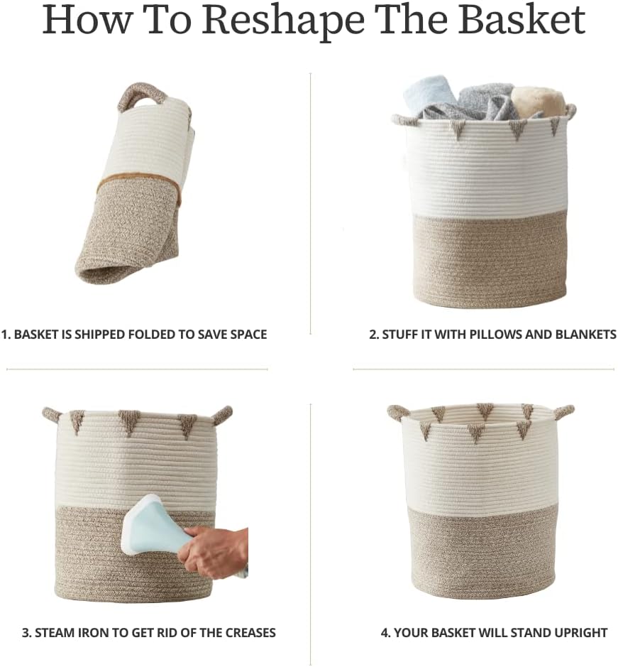 Large Blanket Basket Woven Storage Basket Graceland Home and Living