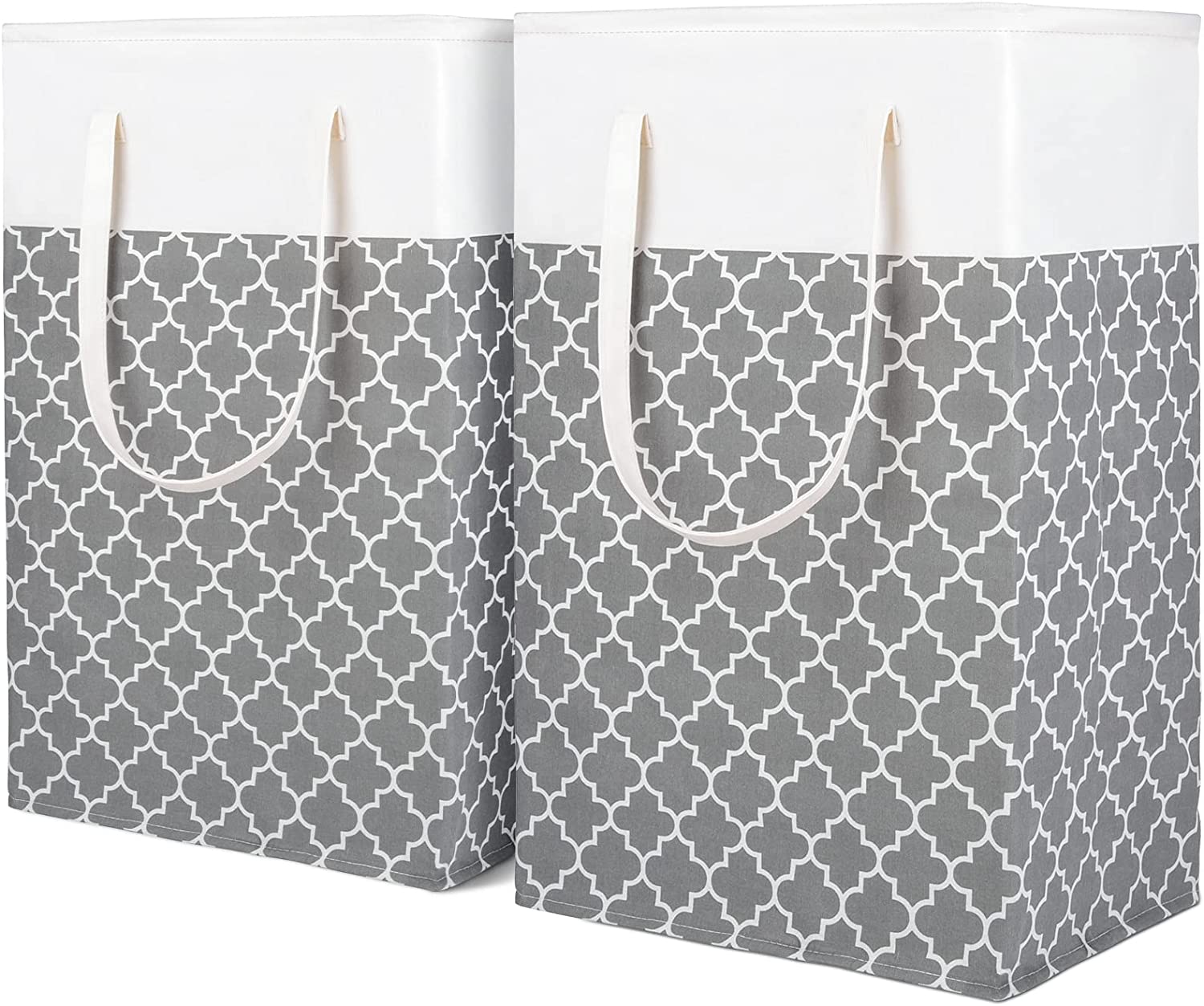 Laundry Basket 2 Packs, Laundry Hamper 75L with Easy Carry Handles Freestanding Graceland Home and Living