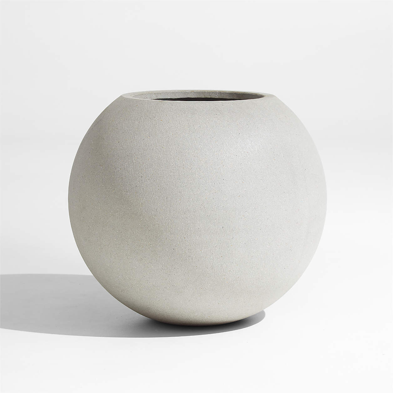 Light Weight Sphere Large White Indoor/Outdoor Planter - Graceland Home and Living -  
