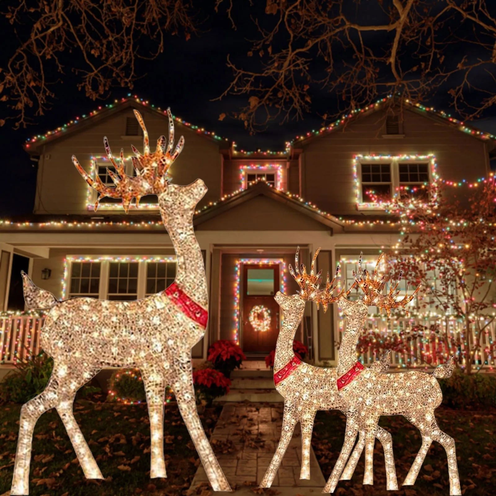 Lighted Christmas Decoration Deer - Graceland Home and Living -  