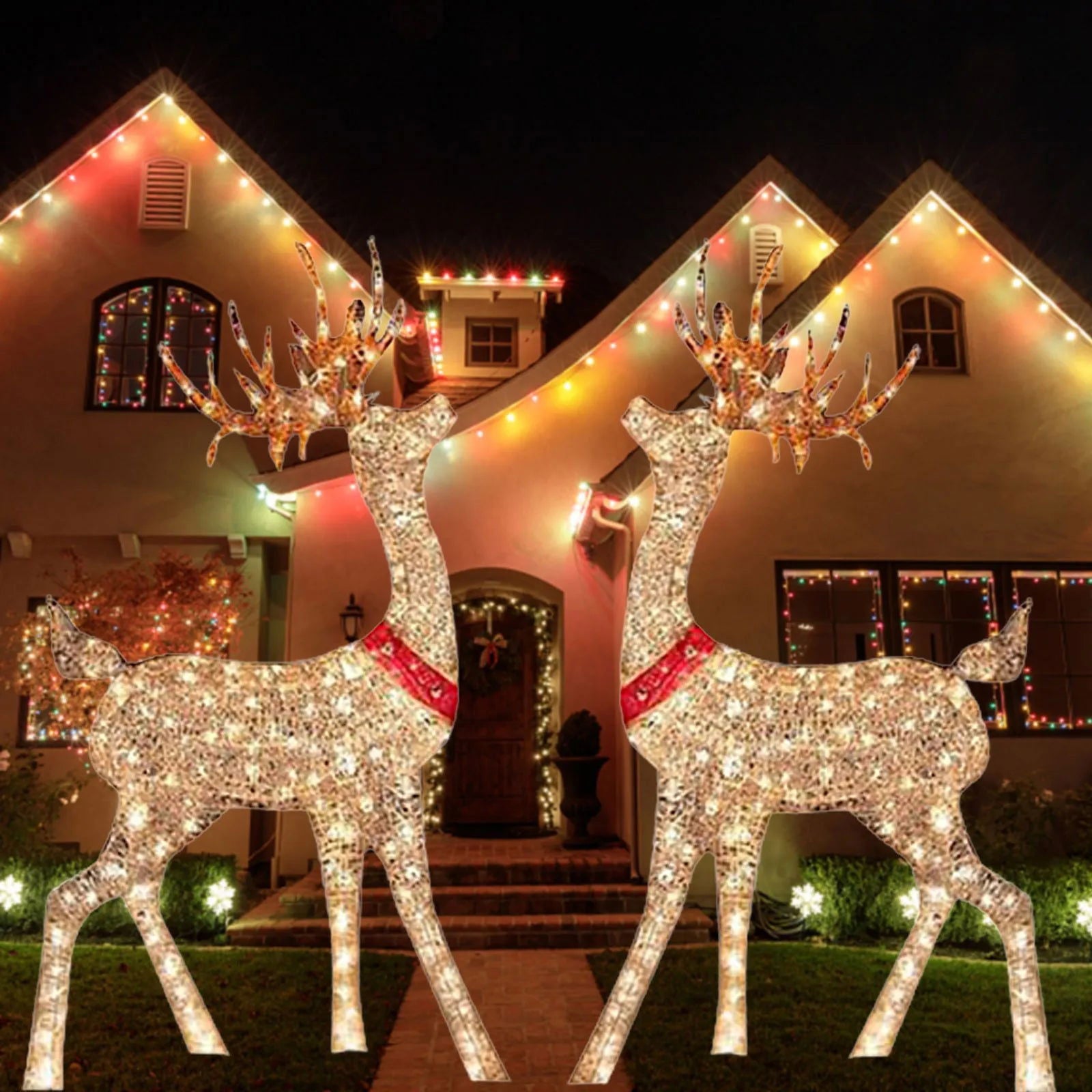Lighted Christmas Decoration Deer - Graceland Home and Living -  