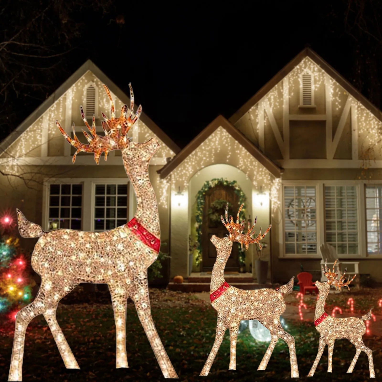 Lighted Christmas Decoration Deer - Graceland Home and Living -  