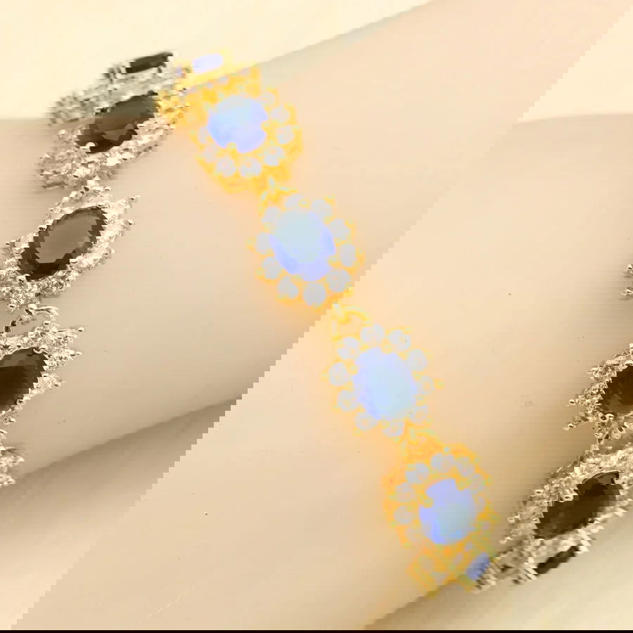 Luxury Blue Crystal Gold Plated Jewelry Sets - Graceland Home and Living -  