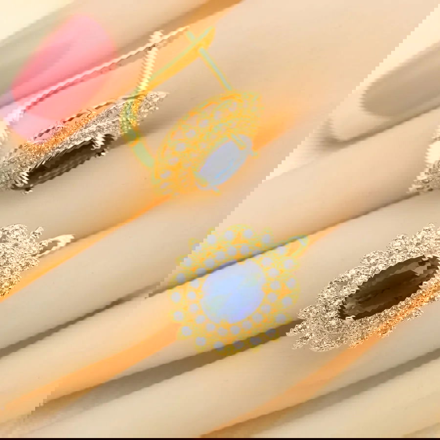 Luxury Blue Crystal Gold Plated Jewelry Sets - Graceland Home and Living -  